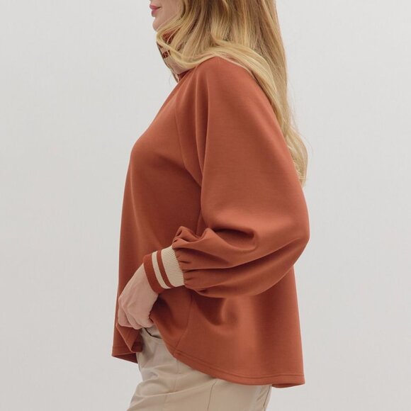 ENTRO RUST SCUBA TOP WITH ELAST CONTRAST TRIM - Picture 3 of 7